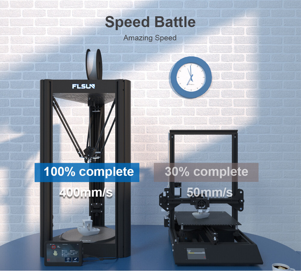 [AU/EU/US]Flsun V400 Triple Speed 400㎜/s 3D Printer Ø300*410 Print Size with Klipper Pre-installed/Dual Gear Extruder/7&q